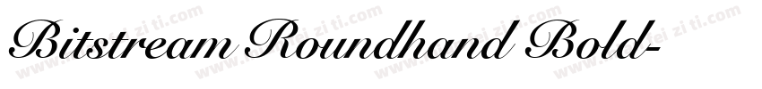 Bitstream Roundhand Bold字体转换